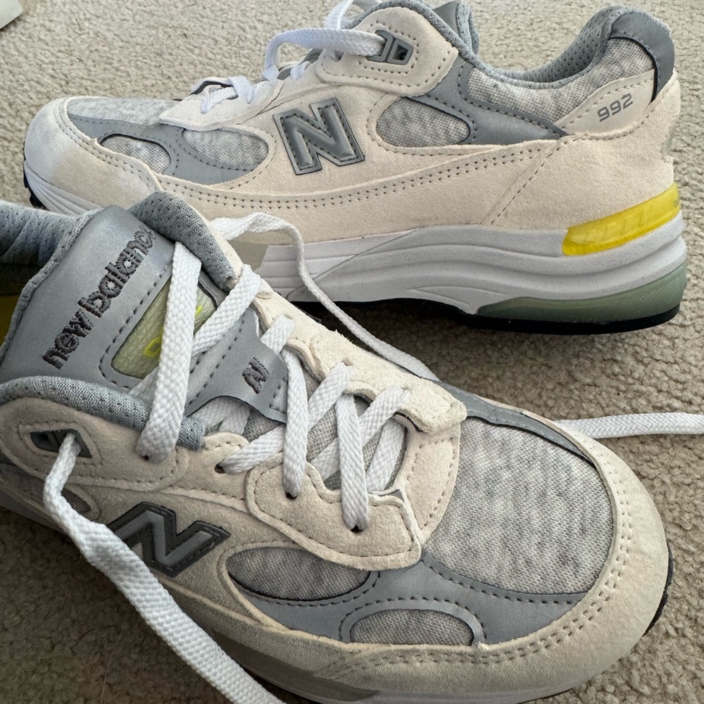 New Balance Gray and White Sneakers